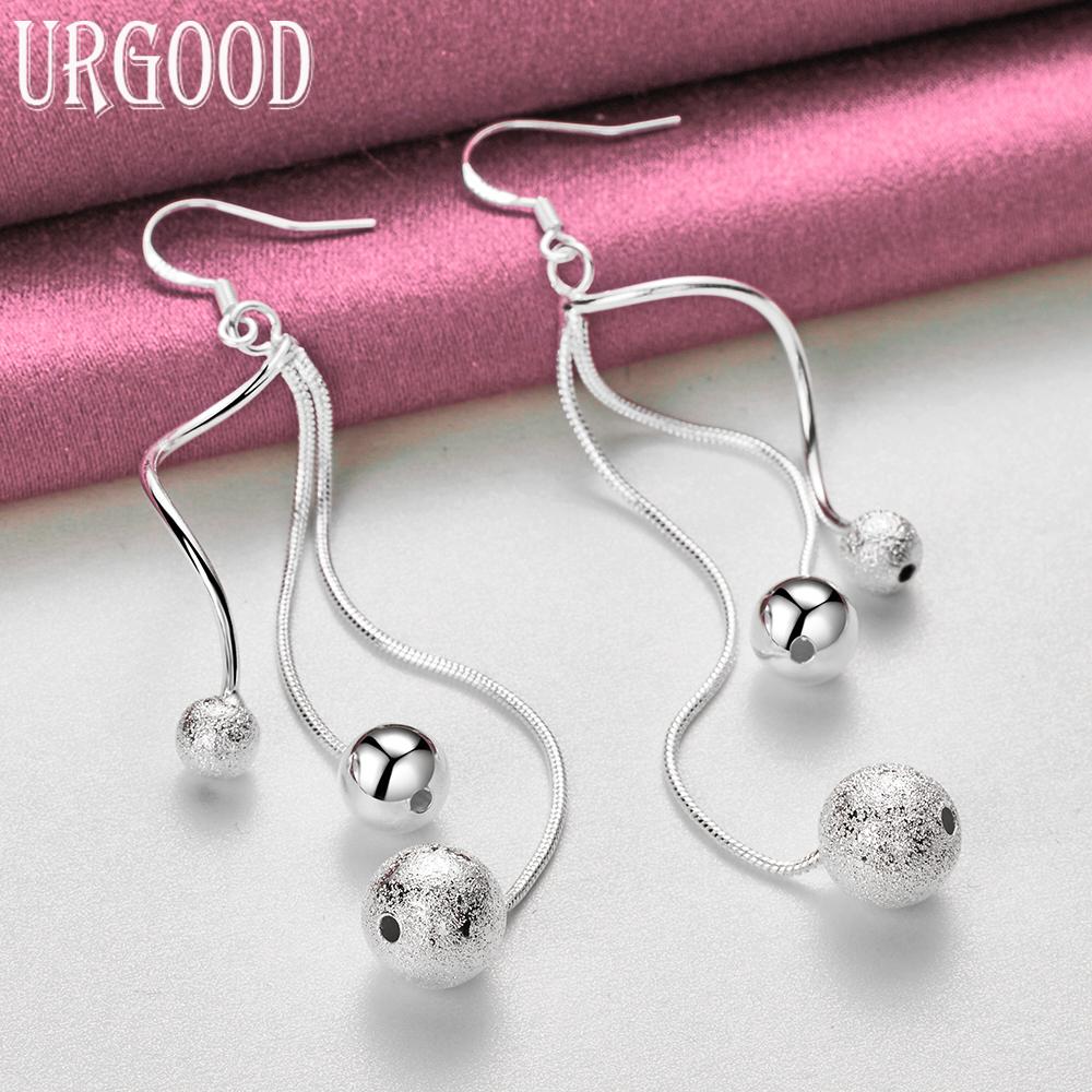 עגילי חרוזים מכסף סטרלינג 925 תכשיטי חתונה