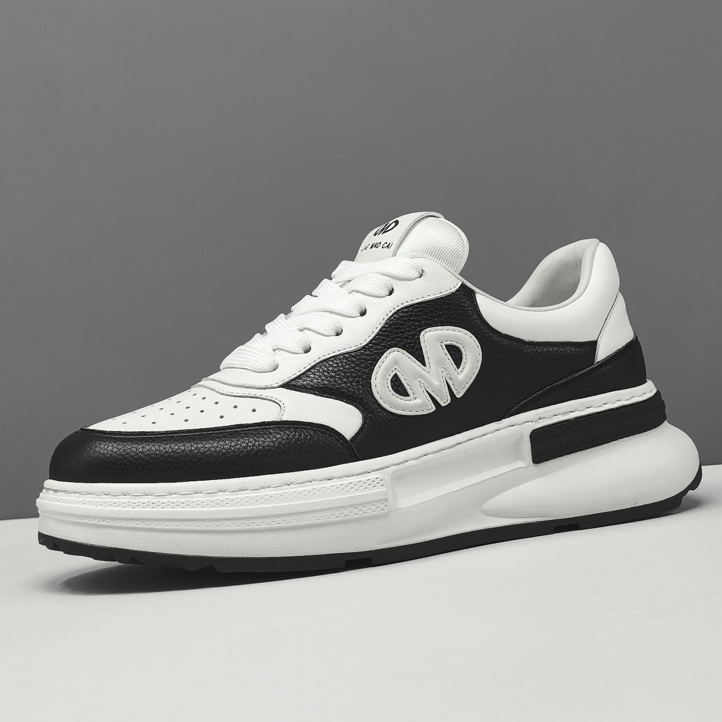 Raw black and white platform sports casual shoes breathable board shoes trendy shoes 38