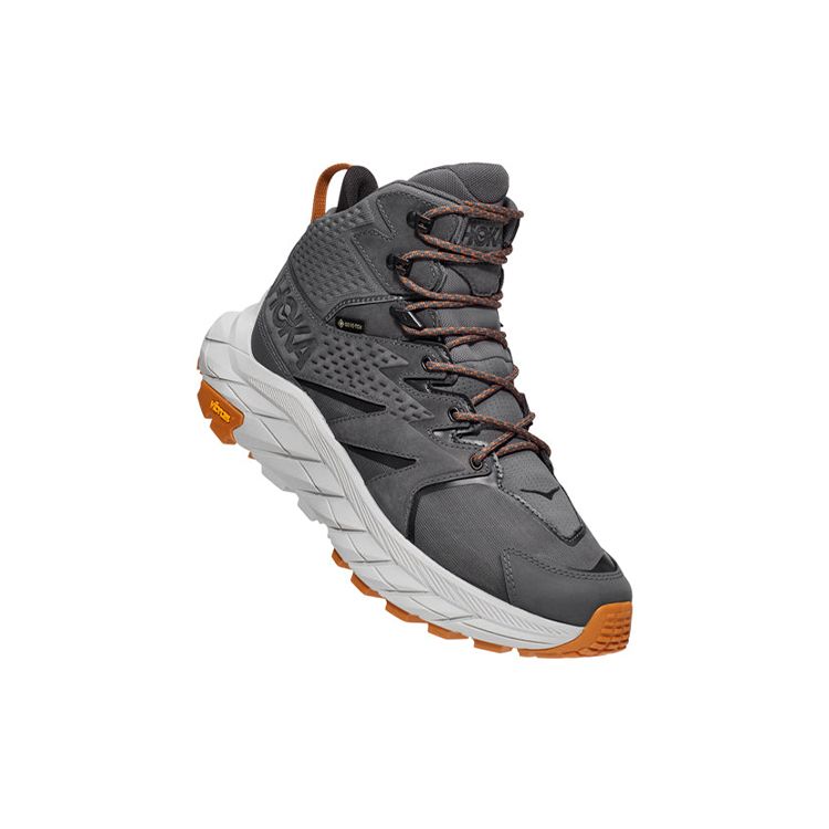 HOKA One One Anacapa Gtx Comfortable Versatile High-Top Outdoor Functional Shoes Men Shoes Gray 1122018-CHMS