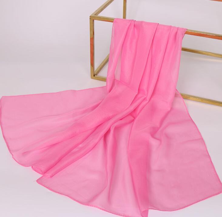 Luxury Chiffon Silk Scarf Spring Summer Scarf Women Head Scarf Beach Shawls Bandana Headband Muslim Hijabs Black Scarf/Scarves