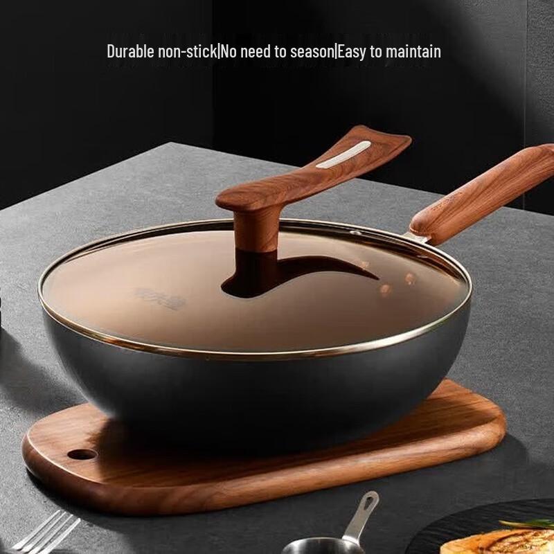 COOKER KING 32cm Hammered Seasoned Iron Wok