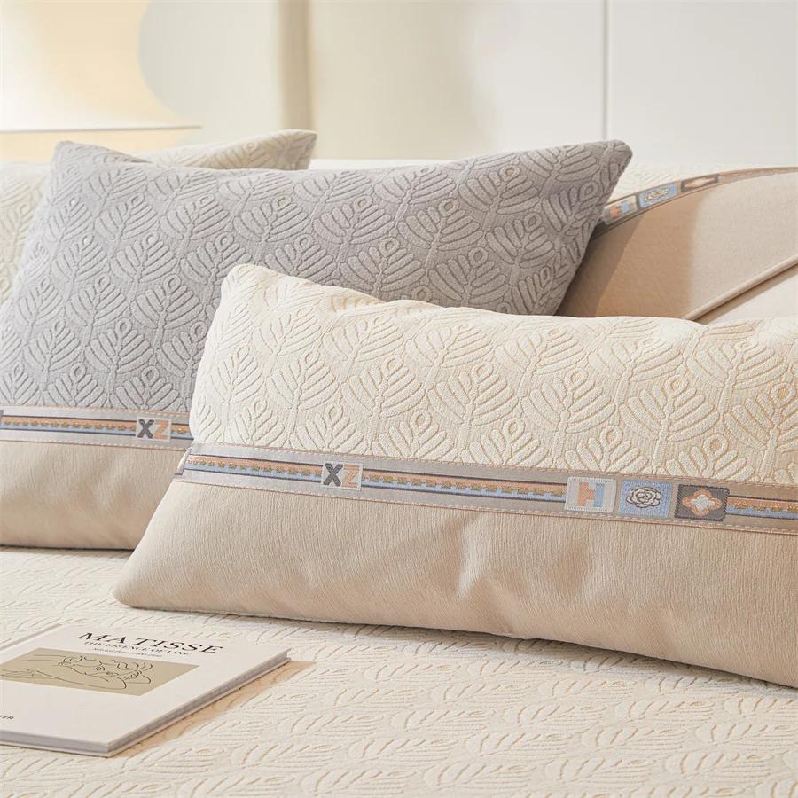 Wasserdichter Sofakissenbezug Chenille-Texturen Universal Rutschfest Sofaschutzdecke Handtuch Sofaschutz für Wohnzimmerdekoration