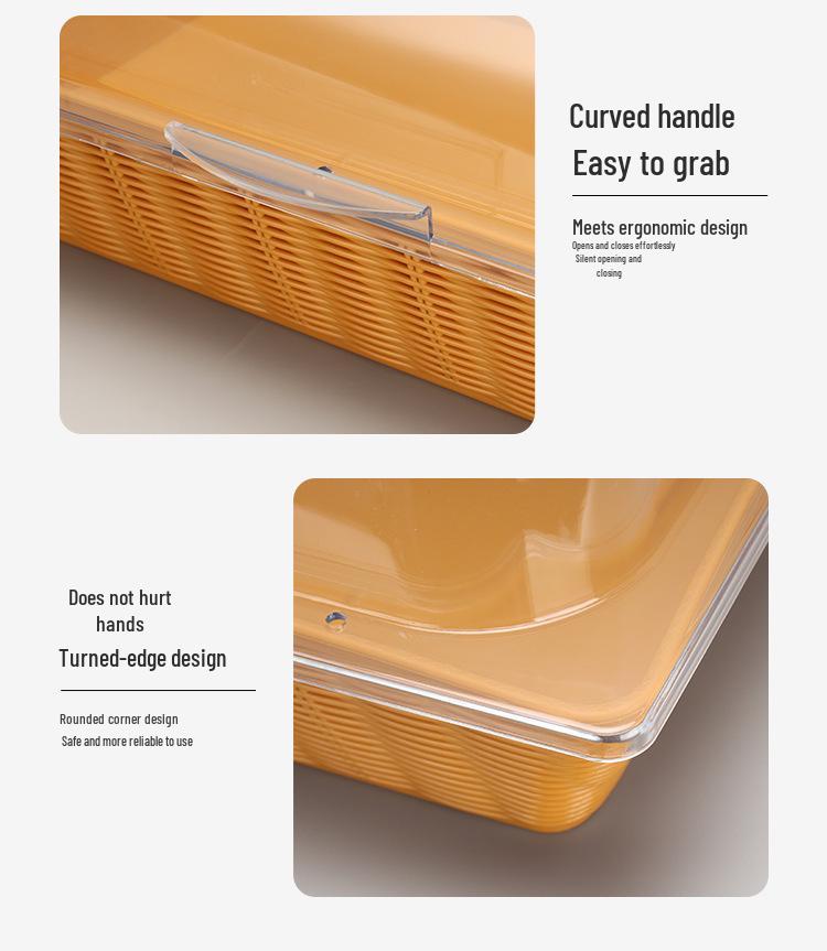 Large Transparent Food-Grade Plastic Tasting Plate with Lid