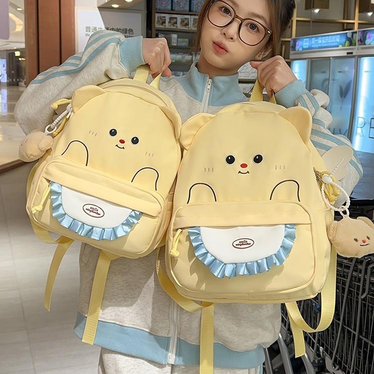 Cute Cartoon New Puppy Bag Spring Outing Japanese Bag Backpack Mini Backpack for College Students.