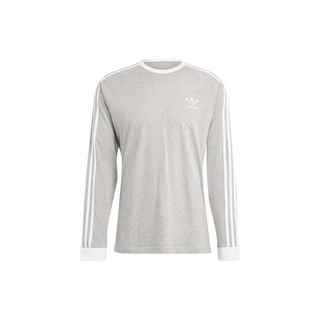 Adidas Adicolor Classics 3-Stripes Long Sleeve Tee Medium Grey Heather Men Streetwear IM9429