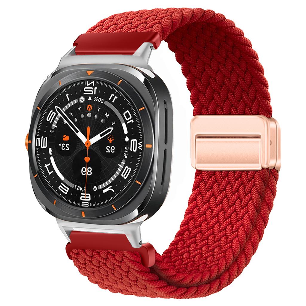 For Samsung Galaxy Watch Ultra Strap 47mm Accessories Magnetic Nylon Braided sport Bracelet Correa Galaxy Watch 7 Ultra Band