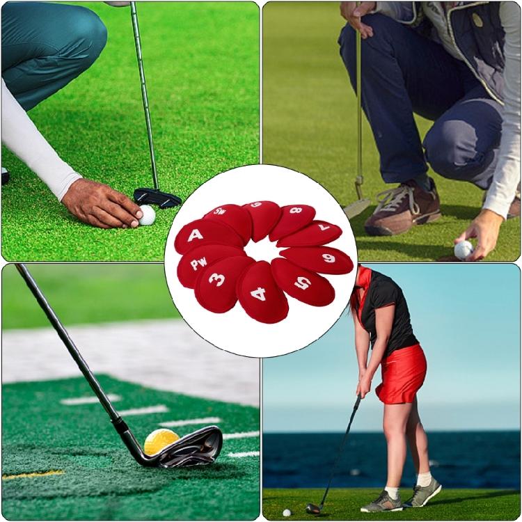 10Pcs Iron and Wedges Golfs Club Head Cover Soft Golfs Iron Headcover Protective Cover to Protect Your Golfs Clubs