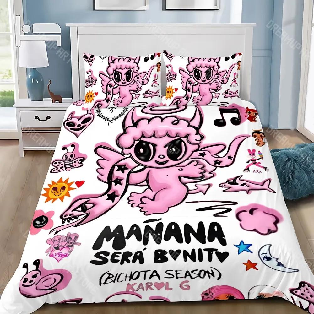 Manana Duvet Cover Pillowcase Bedding Set Adult Boy K-Karol G Girl Bedroom Decoration Children Gift Single Double Large Size