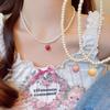 Light Luxury High-End Imitation Pearl Beaded Necklace Women'S Versatile Niche Design Collarbone Chain Summer Accessories
