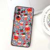 Christmas Cartoon Pattern Phone Case For Samsung A73 A72 A71 A55 A54 A53 A52 A51 A13 A22 A16 A15 A12 A14 A26 A07 5G Black