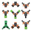 2/4-Way Garden Tap Nipple Hose Water Splitter Connector Female 1/2 3/4 Thread Y Irrigation Valve Garden Hose Quick Connector