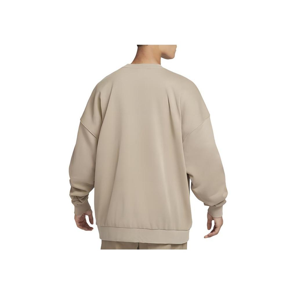 Nike Club Oversize Logo Pattern Crewneck Pullover Sweatshirt Men Sweatshirt Khaki HJ1820-247
