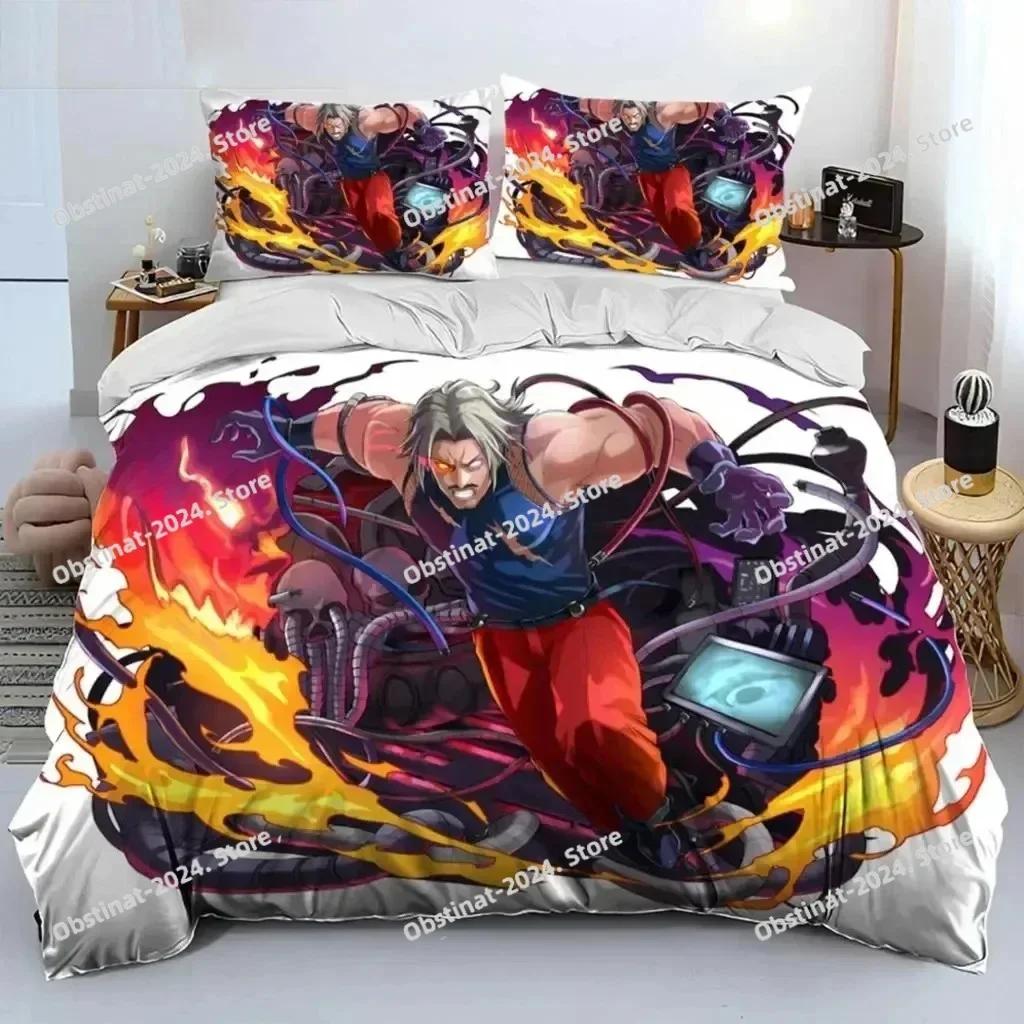 Game King Of Fighters Retro Bedding Set Printed single Comforter Quilt Bed Duvet Cover Pillow Case 3 Pieces Sets Kids Adult Size