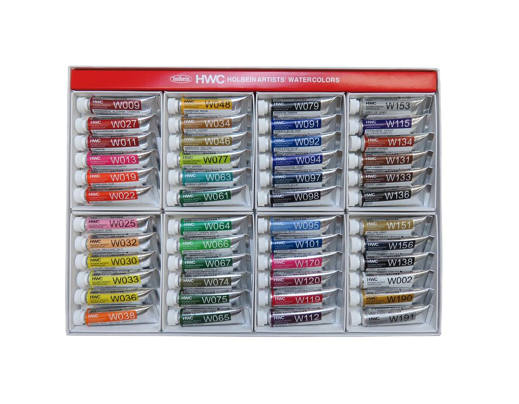 Holbein Transparent Watercolor Paint W409 5ml 48 Color Set 3409