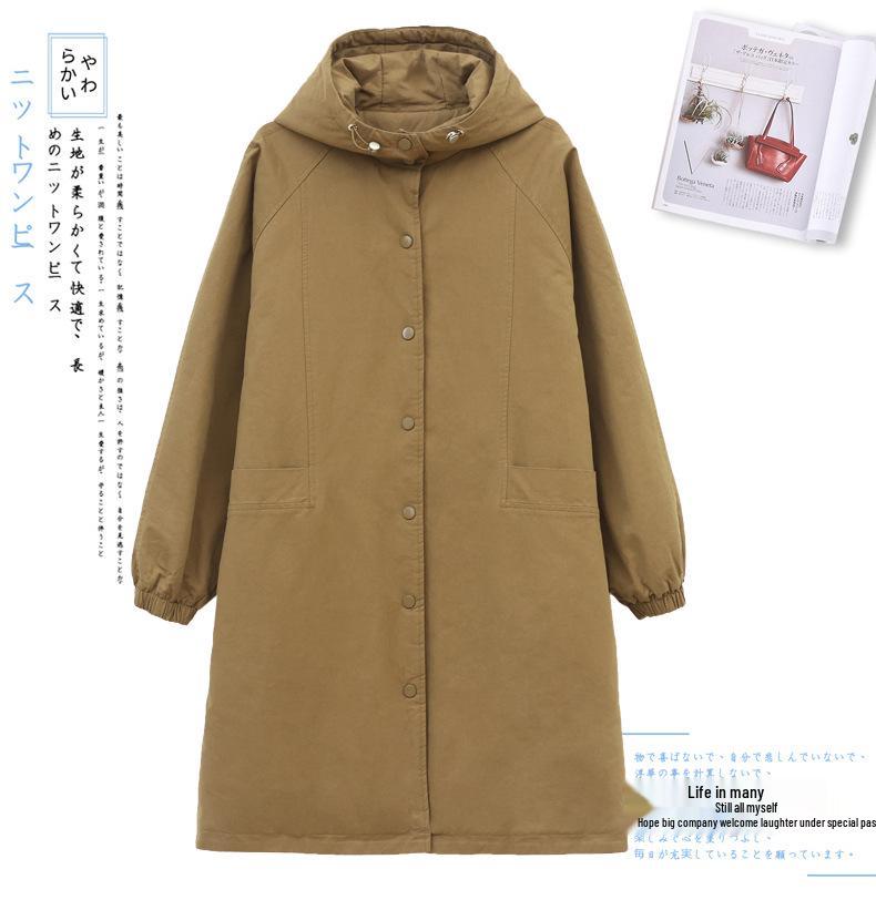 Parker Women's Mid-Length Hooded Cotton Coat - 2024 Winter Collection