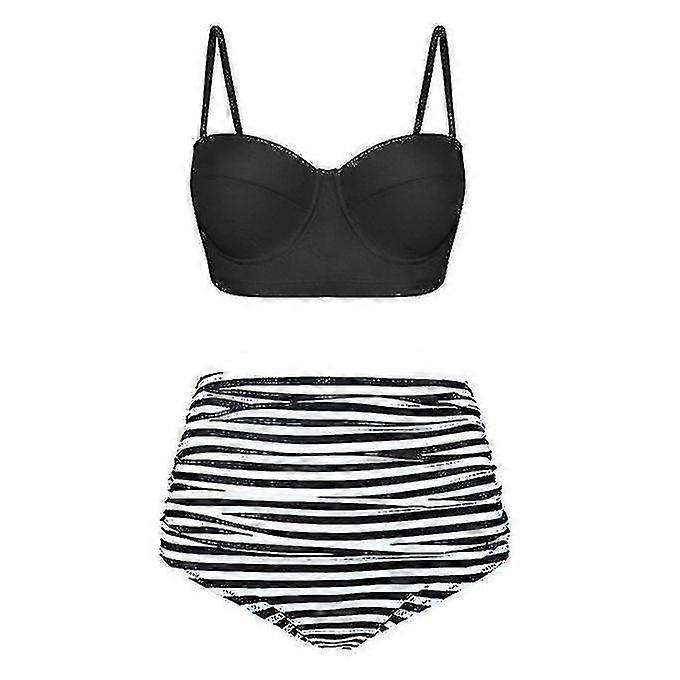 Strand Damen Sexy Fest Paket Geraffte Schlank Bikini Split Badeanzug