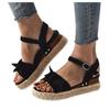 Women's Ladies Fashion Solid Leopard Wedges Bowknot Sandals Casual Shoes