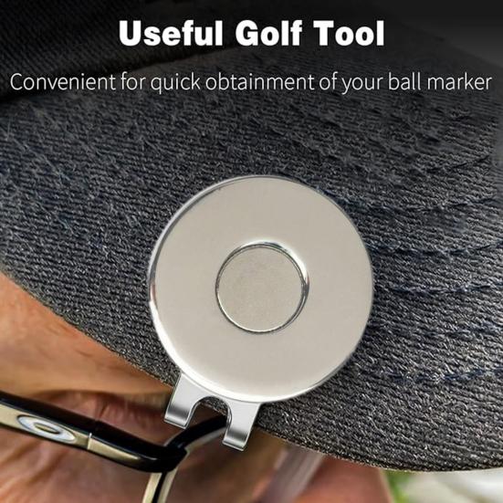 Golf Hat Clip Magnetic Golf Ball Marker Holder Men Women Golfer Hats Pants Bags Visors Belts Metal Clip Golf Accessories Enthusiasts Gift