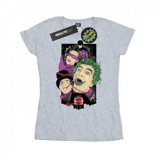 

DC Comics Womens/Ladies Batman TV Series Rogues Gallery Cotton T-Shirt XXL білий