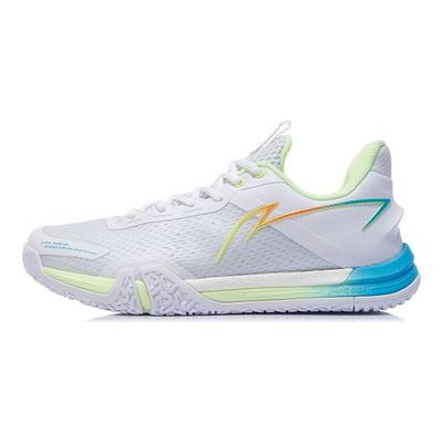 Li Ning Ground Flying SE Fabric Shock Absorption Non-Slip Wear-Resistant Breathable Lightweight Low-Top Badminton Shoes Unisex Shoes White AYZS014-2