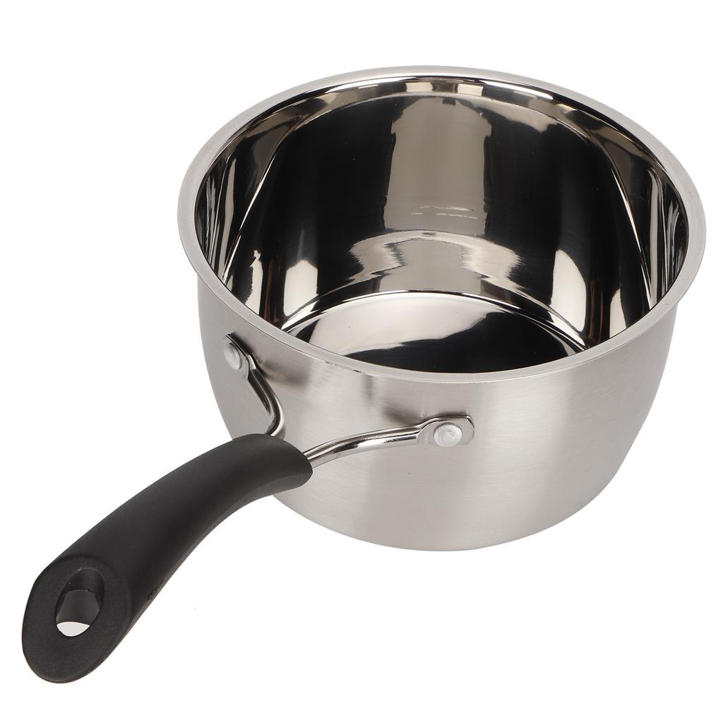 Small Soup Pot Thickened Compound Steel NonMagnetic Single Handle Cooking Kitchenware 18cm