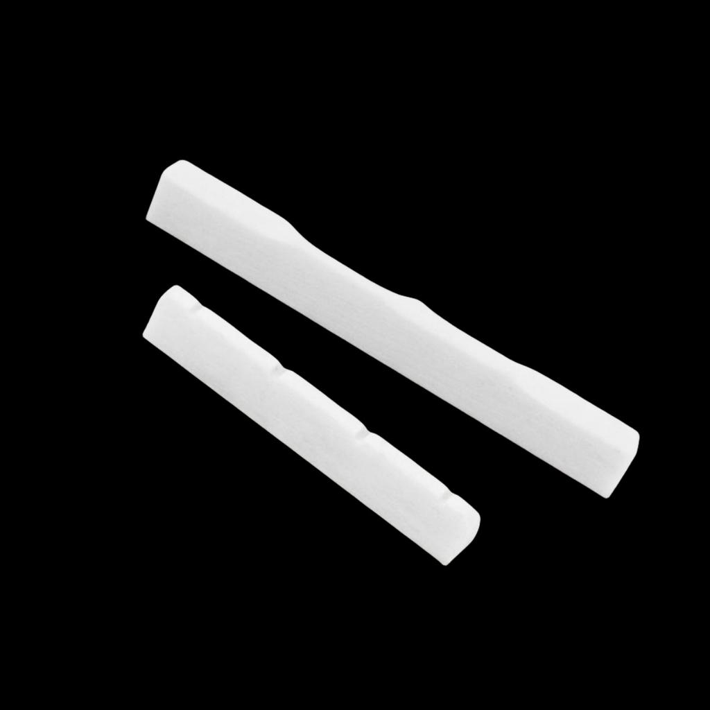 Miwayer Ukulele Guitar Bone Accessories Nut Accessory Slotted Nut & Bridge Saddle Set Perfect for 4-String Ukulele
