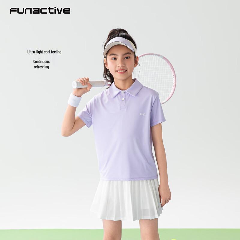 

FUN ACTIVE Girls Short Sleeve Cooling Polo T-Shirt 160