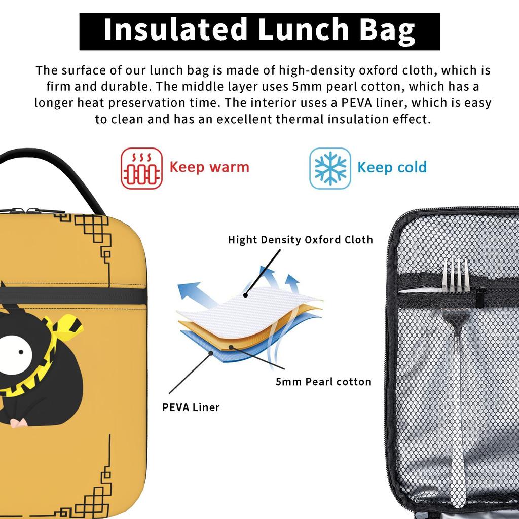A-Adopts Me Lunch Box  Casual Lunch Box Work Lightweight Thermal Tote Handbags For Women Oxford Graphic Cooler Carrier