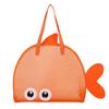 Mesh Beach Bag, Cute Cartoon Fish Shape, with Shoulder Straps Breathable Design, Storage Bag for Beach Toy Swimwear Snacks Outdoor Use