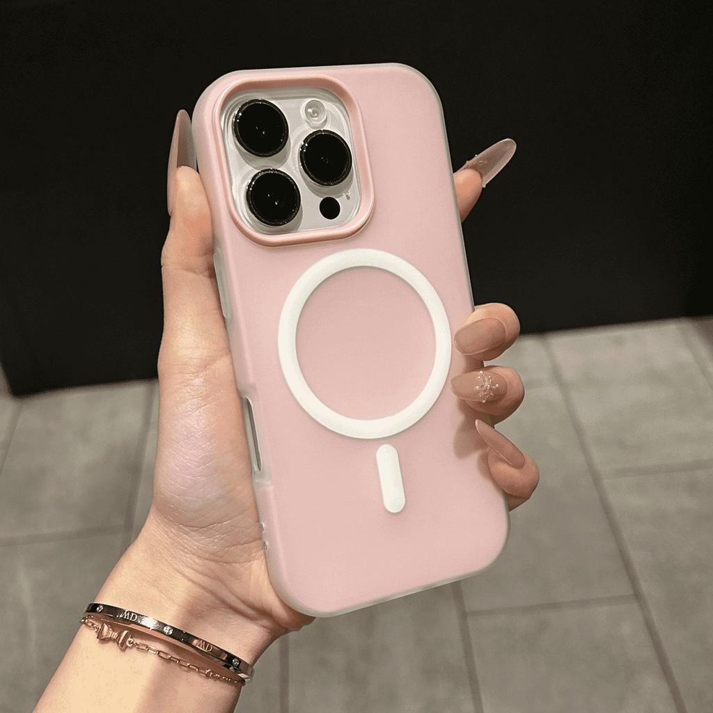 Luxury Wireless Charging ForMagsafe Phone Case ForiPhone 17 Air 11 12 13 14 15 16 Pro Max Magnetic Candy Bumper Matte Cover