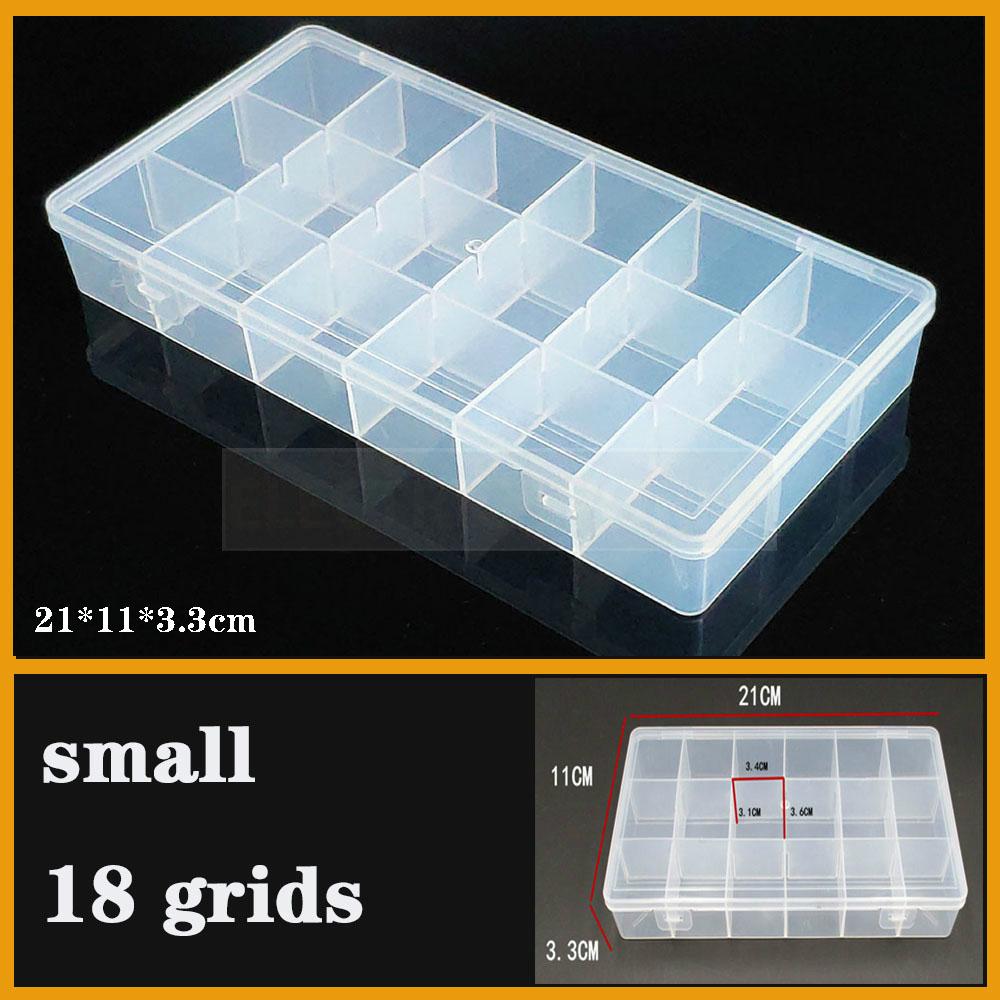 Transparent Plastic box Screw Compartment Box Jewelry Earring Display Case Container Clear Terminal Organizer Tool Storage boxes