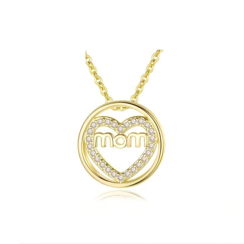 Cao Shi's Heart Zircon Necklace for Mothers - Perfect Mother's Day Gift