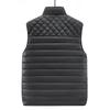 Men's Solid Color Fleece-lined Zip-up Vest, Stand Collar, Sleeveless, Outdoor Casual Warm Vest Jacket
