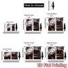 2D flat printing 2pcs Curtain Curtain Gothic Roses and Books Digital Printed Polyester Drapes Birthday Party Perfect for Yard &