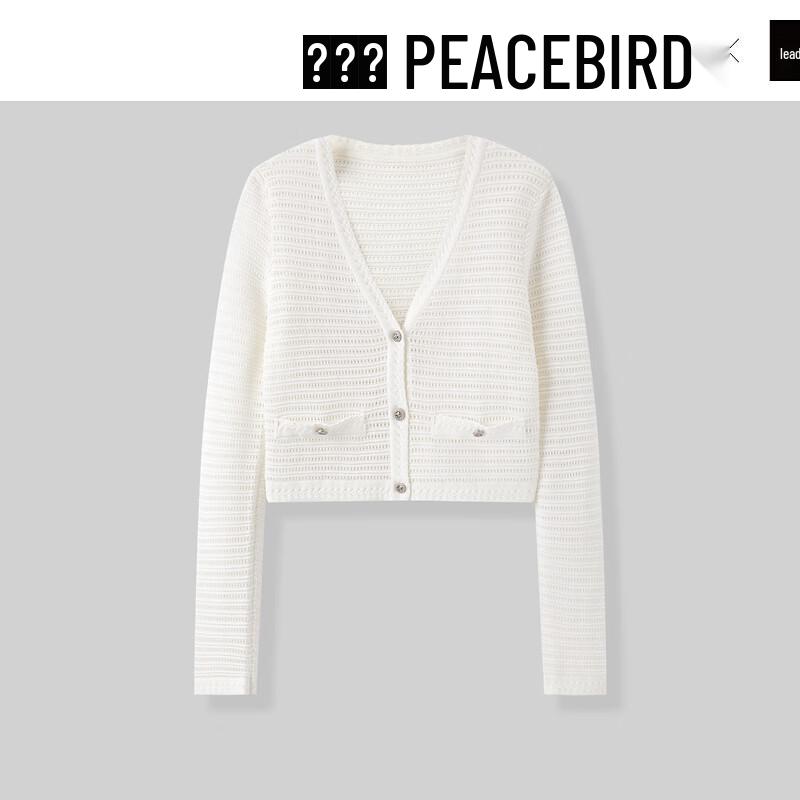 

PEACEBIRD Women s Hollow Sequin Knit Cardigan S