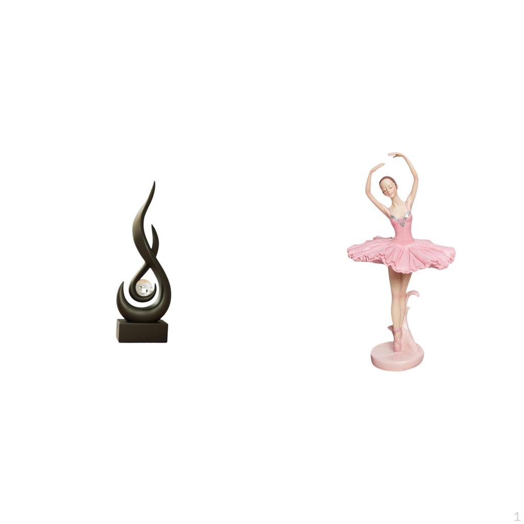 Abstract Ballerina Fire Flame Resin Statue Modern Sculpture Desktop Ornament Keepsake for Living