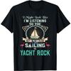 Funny Retro Sailing Yacht Rock Flamingo Distressed Design T-Shirt