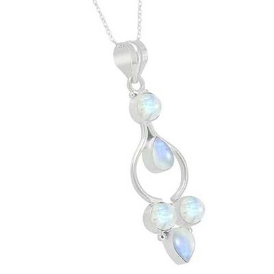 Moonstone Gemstone Handmade Designer Necklace, Gift For Her, 925 Silver Necklace, Birthstone Jewelry, Gift For Her