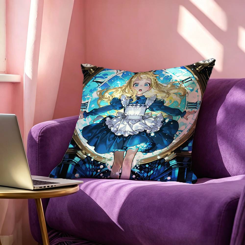 Anime Game Cool TTwistedWonderland Manga Pillow Case Square DoubleSided Sofa Cushion Cover Bedroom Bedside Pillow