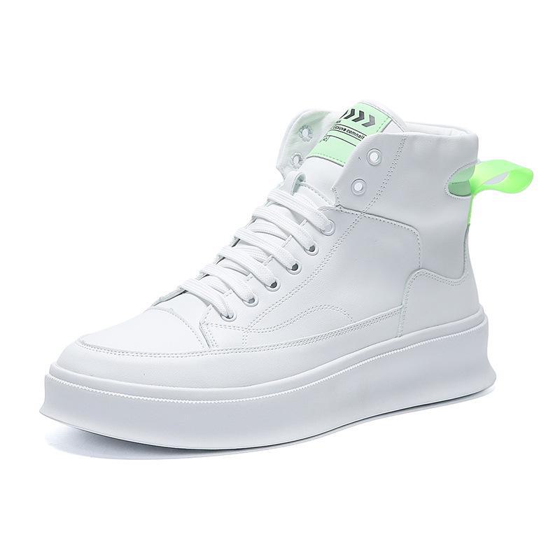 Men's White High-Top Casual Trendy Shoes