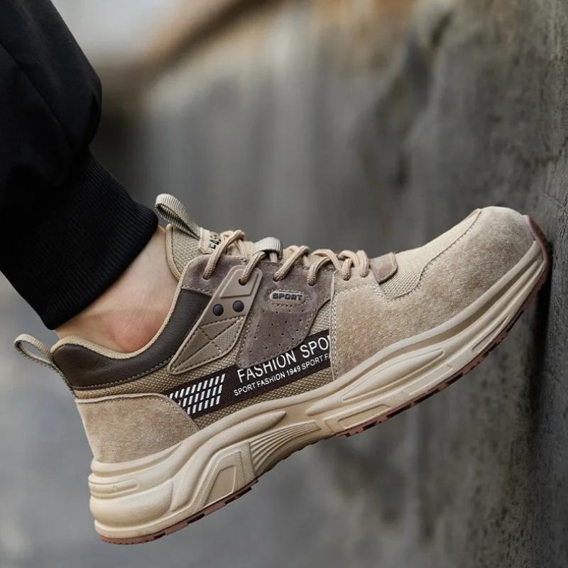summer work shoes with plastic toe Anti Puncture Anti Smashing labor shoes industrial construction site safety shoes for men
