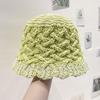 Summer Female Fisherman's Hat Sunshade and Sunscreen Beach Sun Hat Hollow Breathable Woven Fisherman's Hat