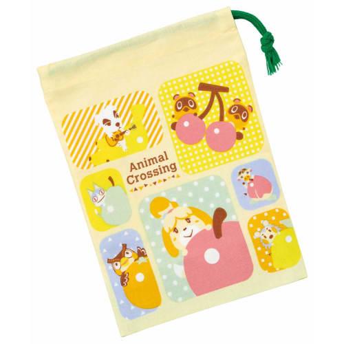 

Skater Lunch Box Cup Bag, 21 x 15cm with Gusset, Animal Crossing Girl Design, Made in Japan, KB62-A