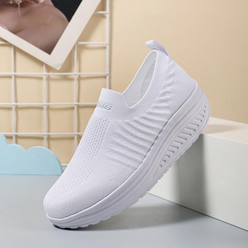 

Женская обувь большого размера рабочая обувь женщины не устают стоять долго кухня маленькие черные туфли платформа маффин трясти повседневная обувь 42 белый