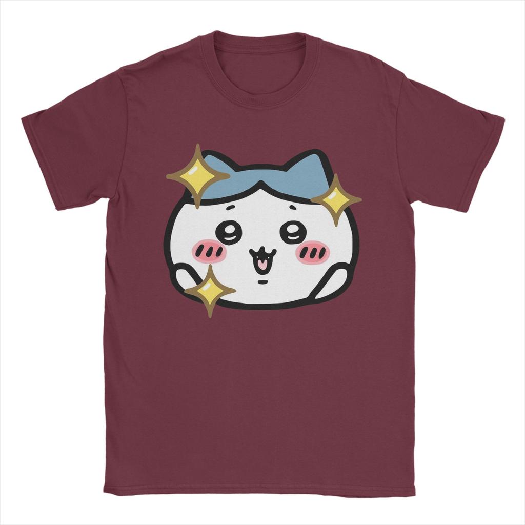 Hachiware Sparkle Chiikawas T Shirts Unisex Cotton Funny TShirt O Neck Tee Shirt Short Sleeve Clothes Plus Size