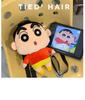 Crayon Shin-chan Shiro Embroidered Plush Backpack - Cute Anime Double Shoulder Bag