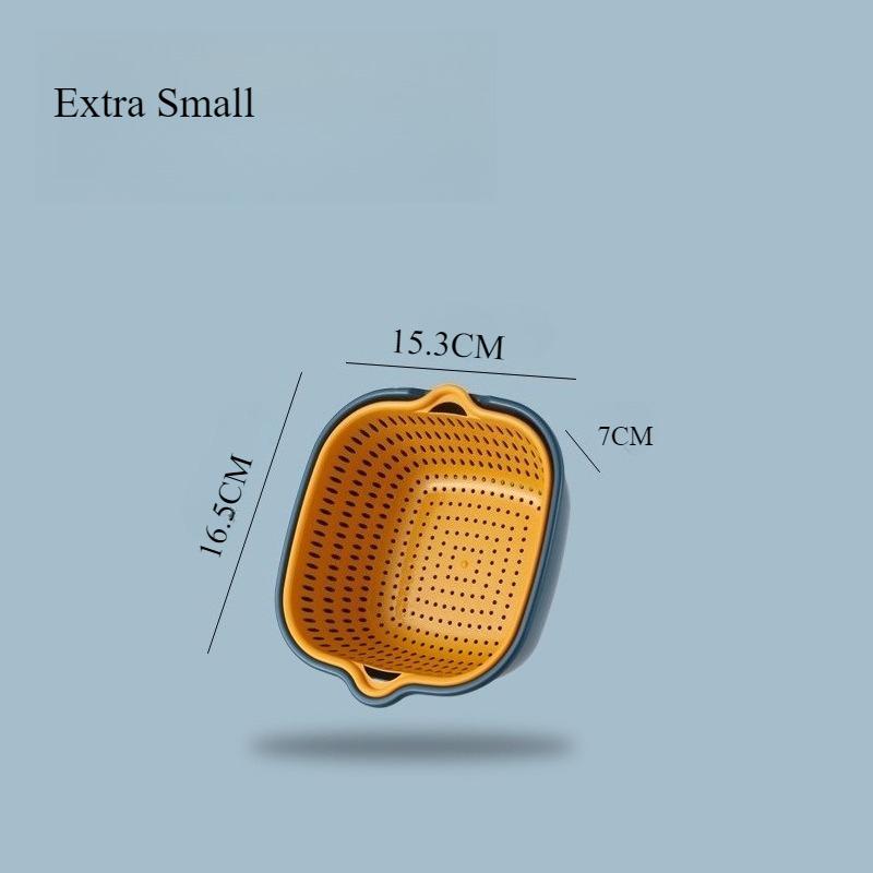 

8 шт./6 шт./набор Слив для раковины Кухонные двухслойные корзины для слива Коробка-корзина для мытья овощей Корзина для мытья раковины Корзина для сушки фруктов Кухонный ящик для хранения