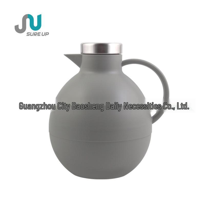

In-Stock Spherical Design Arabic Coffee Pot with Glass Liner and Plastic Vacuum Flask 1L сірий колір