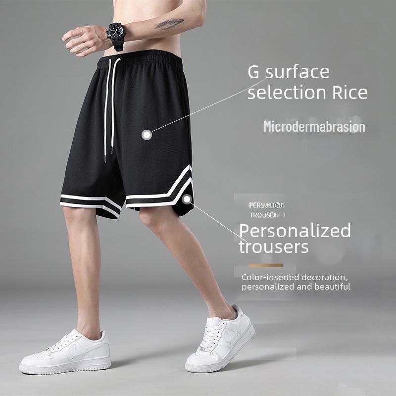 Løse hurtigtørkende basketballshorts i mesh for menn - Unisex sommer is-silke strand treningsklær