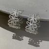 925 Sterling Silver Vintage Earrings For Women Trendy Simple Flower Hollow Earring Jewelry Prevent Allergy Party Accessories